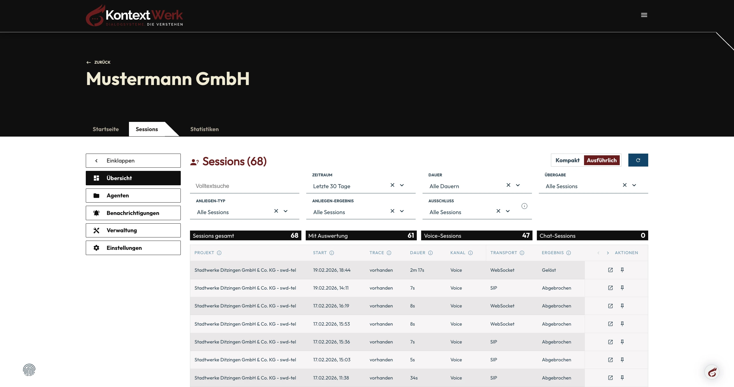 PlattformControl Screen 1 (Dummy)