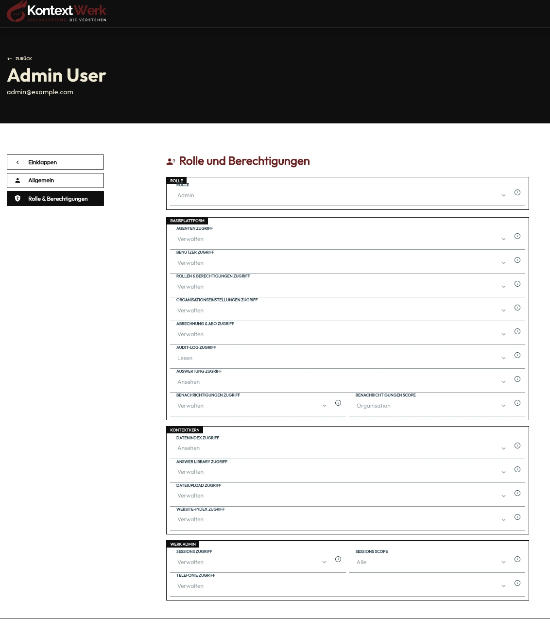 Plattform Control Screen 7